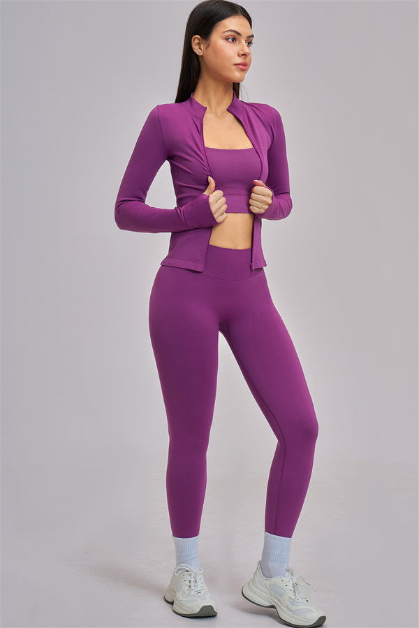 The Vision Jacket Sports Bra Leggings 3-Piece Set