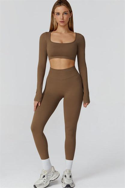 The Reign Long Sleeve Crop Top Leggings 2-Piece Set