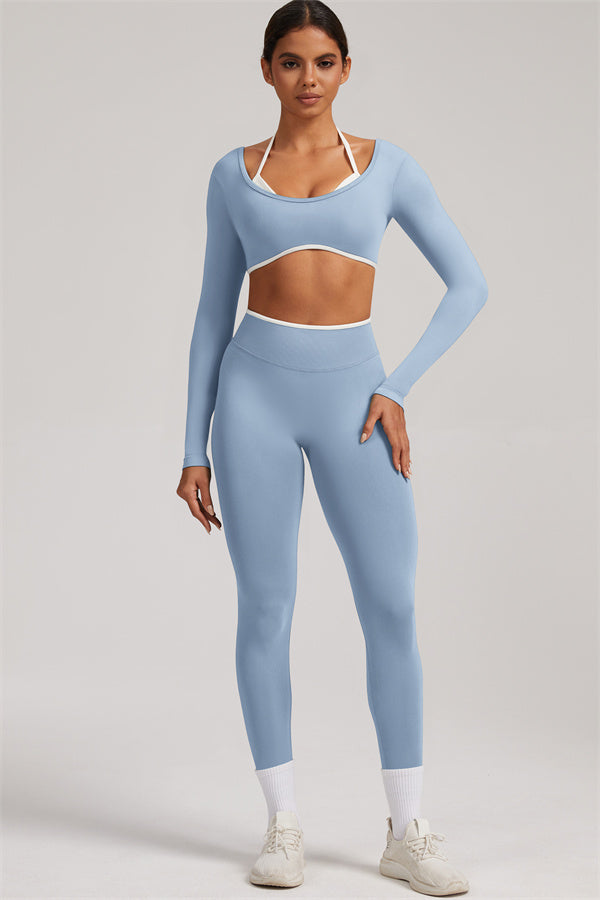 The Elevate Long Sleeve Crop top Leggings 2-Piece Set