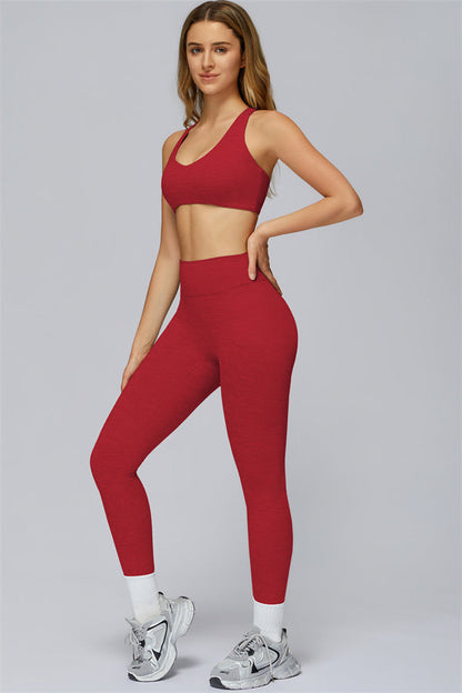 The Radiance Jacket Racerback Sports Bra Leggings 3-Piece Set