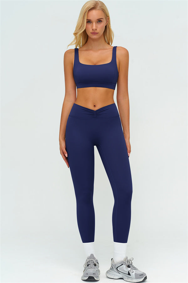 The Lushness V-Back Sports Bra Leggings 2-Piece Set