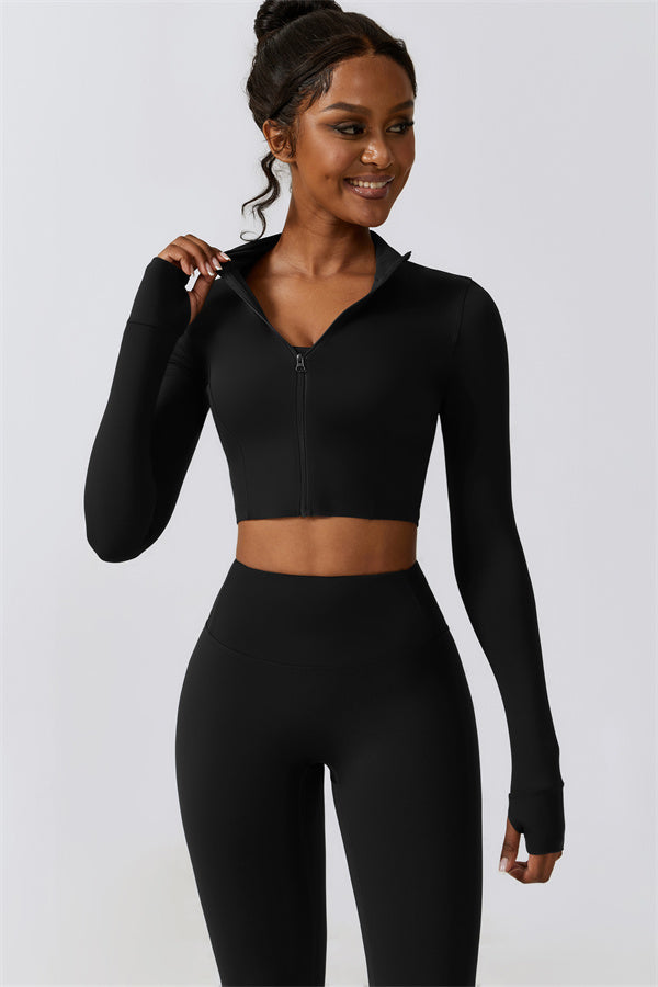 Juno Star Jacket Sports Bra Leggings 3-Piece Set