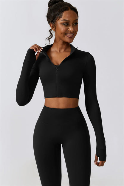 Juno Star Jacket Sports Bra Leggings 3-Piece Set