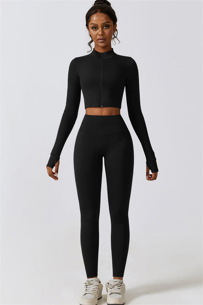 Juno Star Jacket Sports Bra Leggings 3-Piece Set