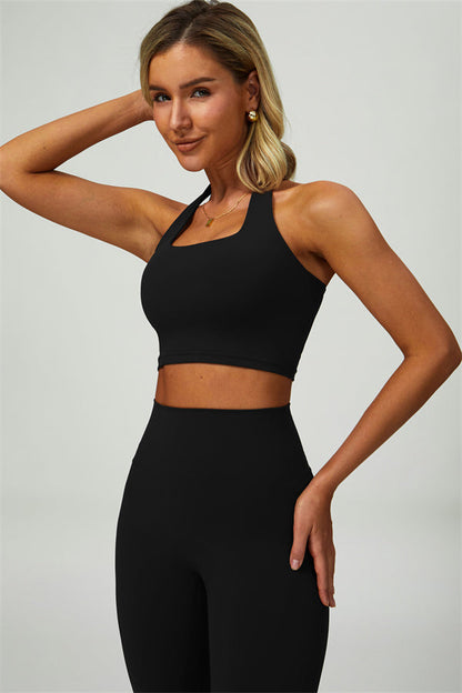 The Seraphine Halter Crop Top Leggings 2-Piece Set