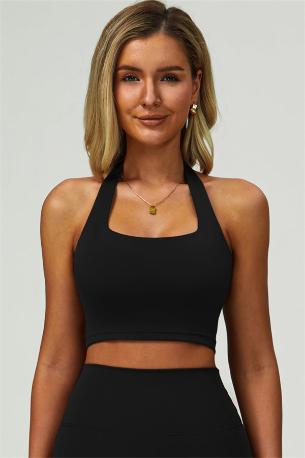 The Seraphine Halter Crop Top Leggings 2-Piece Set