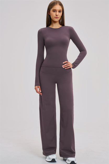 The Dynamic Long Sleeve T-shirt Straight Leg Pants 2-Piece Set