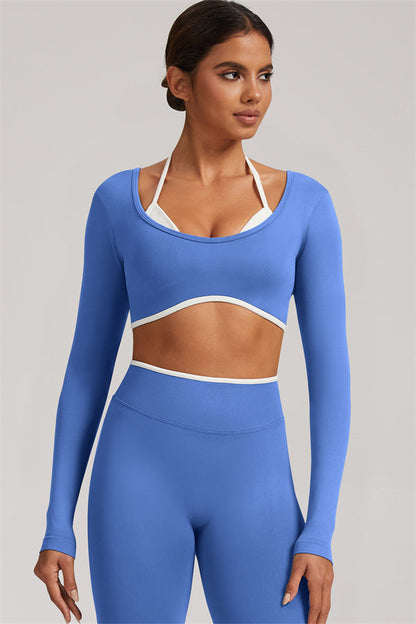 The Elevate New Long Sleeve Crop top Leggings 2-Piece Set