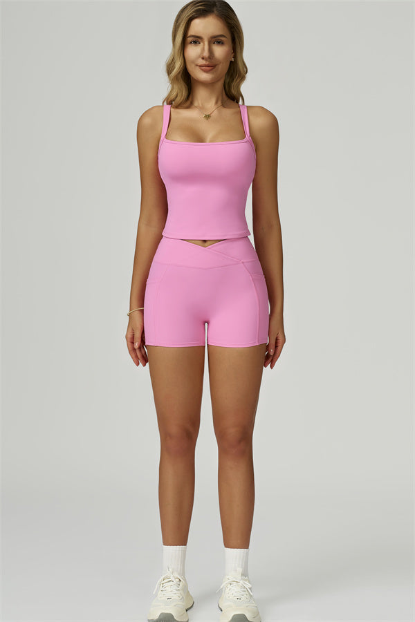 The Flourish Crop Tank Shorts 2-Piece Set