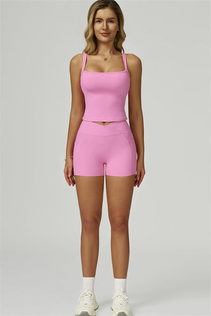The Flourish Crop Tank Shorts 2-Piece Set