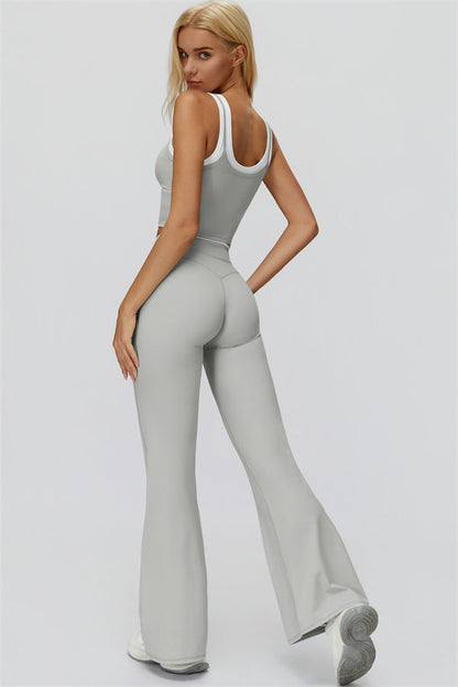 The Canyon Crop Tank Flared Leggings 2-Piece Set