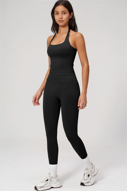 The Empower Halter Crop Top Leggings 2-Piece Set