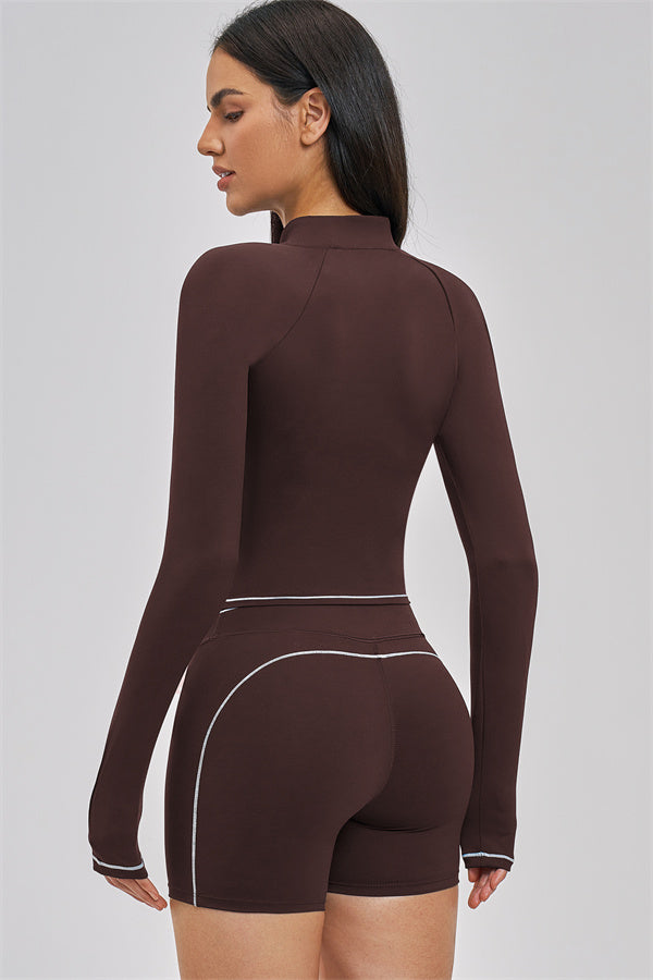 The Unbound Jacket Crop Top Shorts 3-Piece Set