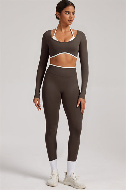 The Elevate Long Sleeve Crop top Leggings 2-Piece Set