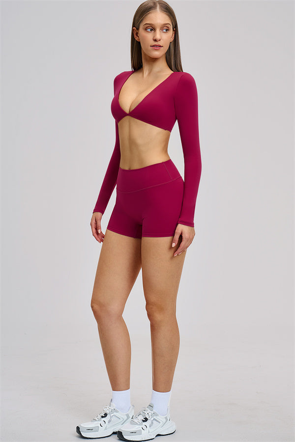 The Zestful Long Sleeve Crop Top