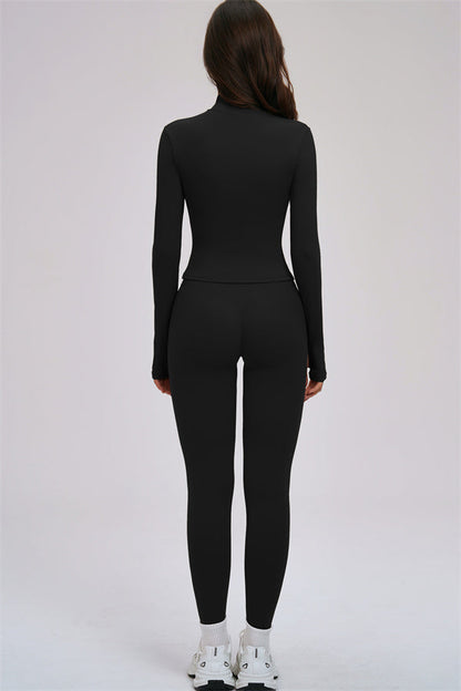 The Kinetic Zip Jacket Cross Back Sports Bra Leggings 3-Piece Set