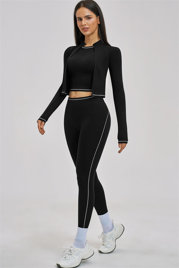 The Unbound Jacket Crop Top Leggings 3-Piece Set
