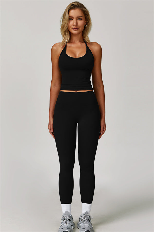 The Surge Halter Crop Top Leggings 2-Piece Set