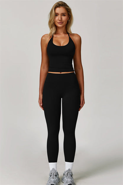 The Surge Halter Crop Top Leggings 2-Piece Set