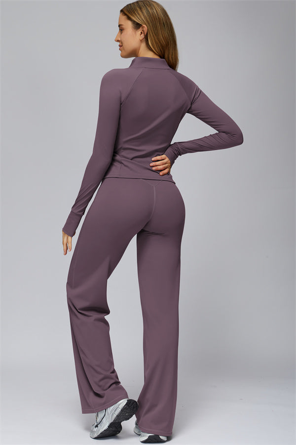 The FlexCore Pure Zip Jacket Flared Leggings 2-Piece Set
