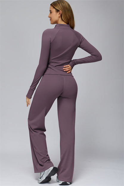The FlexCore Pure Zip Jacket Flared Leggings 2-Piece Set