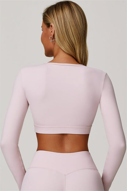 The Lavish Long Sleeve Cut-out Crop Top