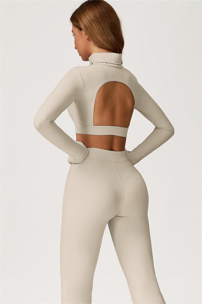 The Axis Crop Top Flared Leggings 2-Piece Set