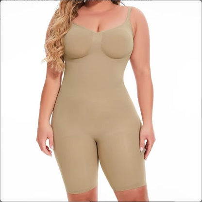 Seamless Postpartum Shapewear | Mid-Thigh Tummy Control Bodysuit