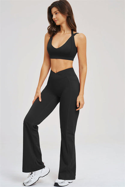 The Sizzle Sports Bra Flared Leggings 2-Piece Set