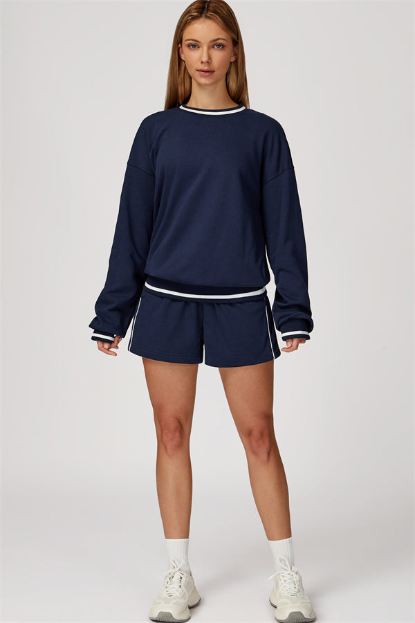 The Amara Sweatshirt Lounge Shorts 2-Piece Set