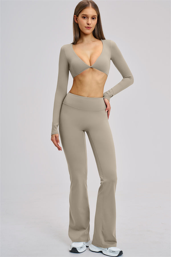 The Zestful Long Sleeve Crop Top