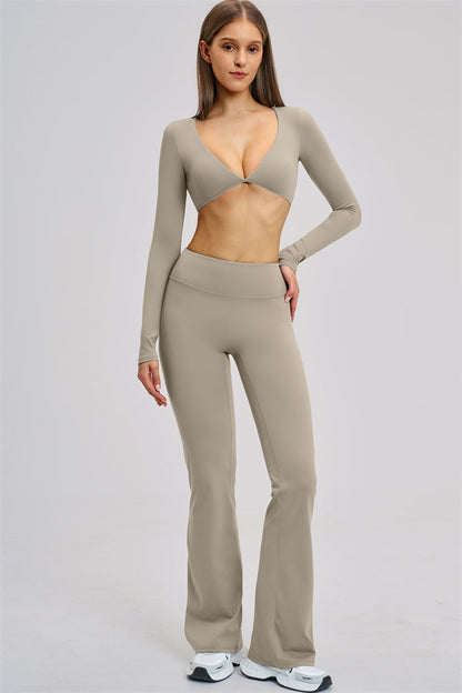 The Zestful Long Sleeve Crop Top