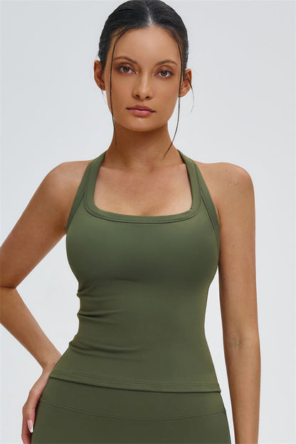 The Slate Y-Back Top