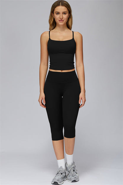 The FlexCore Crop Tank Capri Leggings 2-Piece Set