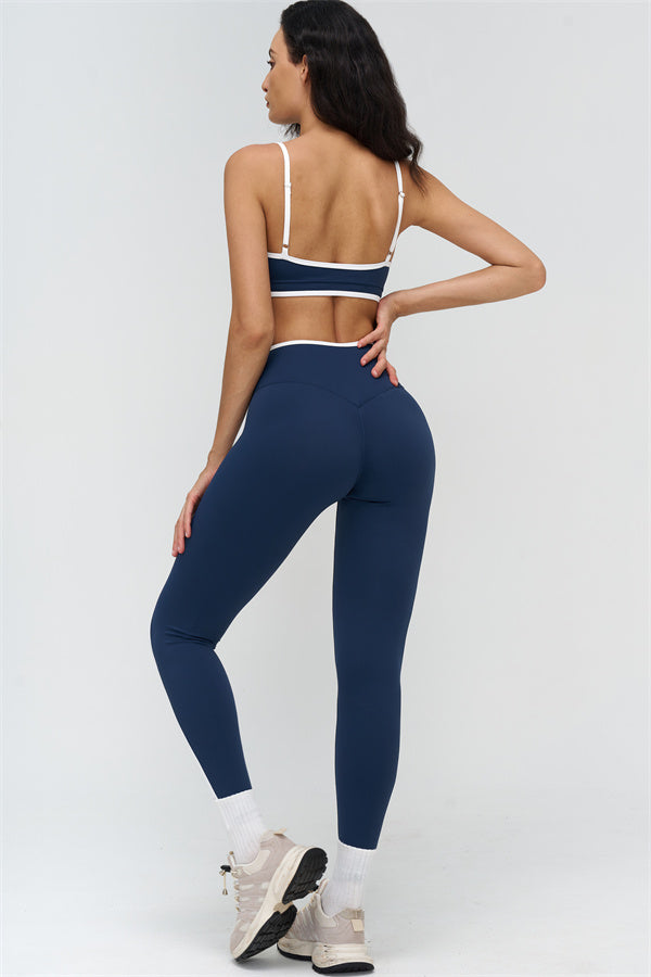 The Crave Contrast Sports Bra Leggings 2-Piece Set