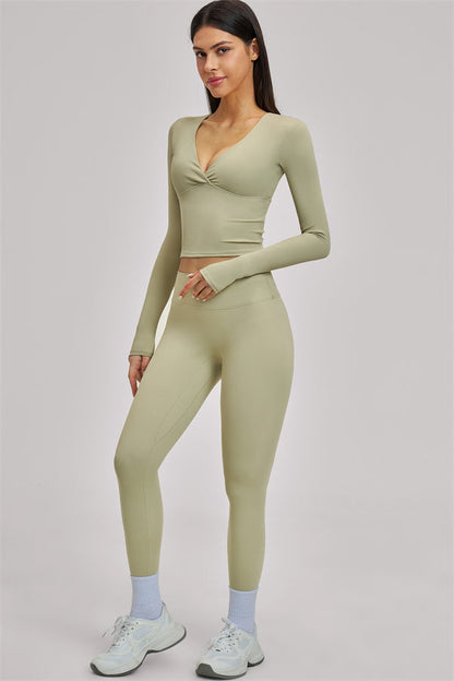 The Swoon Long Sleeve Crop top Leggings 2-Piece Set
