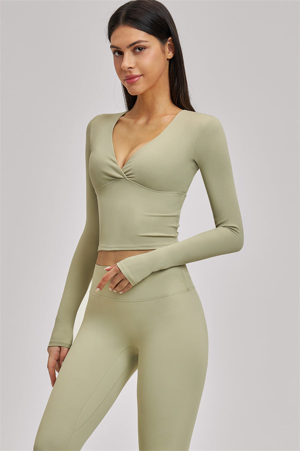 The Swoon Long Sleeve Crop top Leggings 2-Piece Set