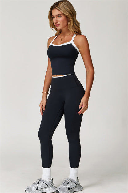The Quest Cross Back Crop Top Leggings 2-Piece Set