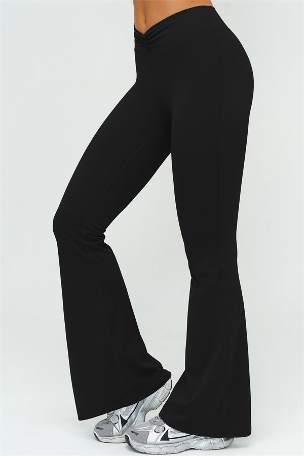 The Lushness V-Back Sports Bra Flared Leggings 2-Piece Set