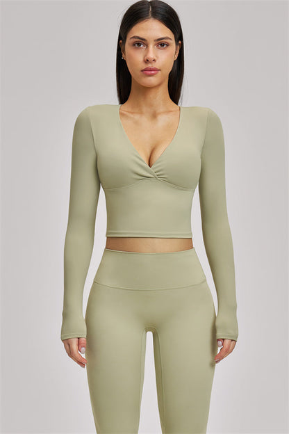 The Swoon Long Sleeve Crop top Leggings 2-Piece Set