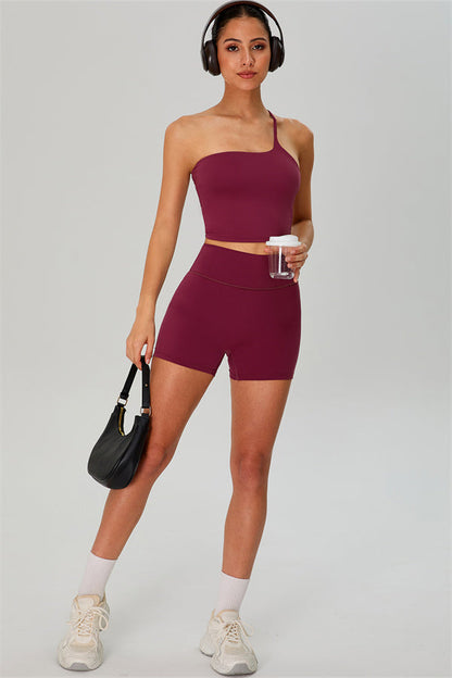 The Jewel One-Shoulder Crop Top Shorts 2-Piece Set
