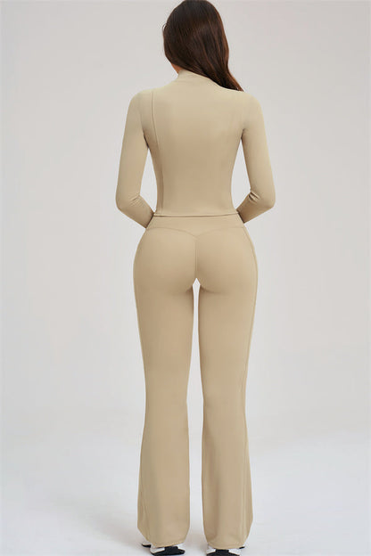 The Sizzle Zip Jacket Flared Leggings 2-Piece Set