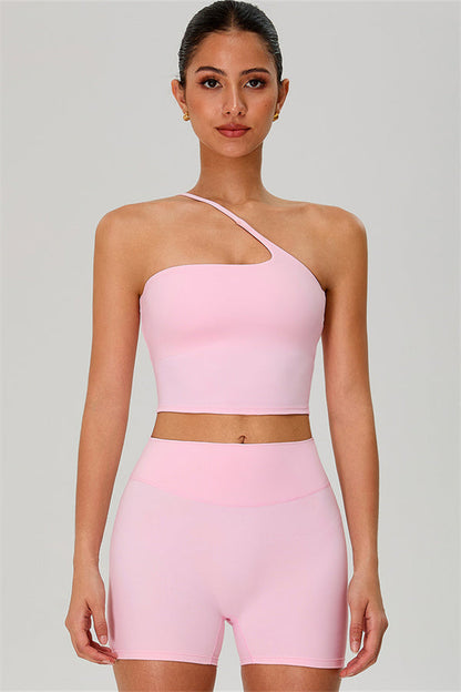 The Jewel One-Shoulder Crop Top Shorts 2-Piece Set