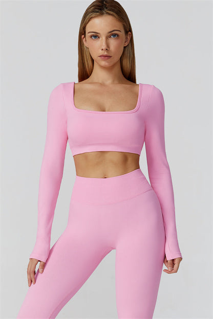 The Reign Long Sleeve Crop Top Leggings 2-Piece Set