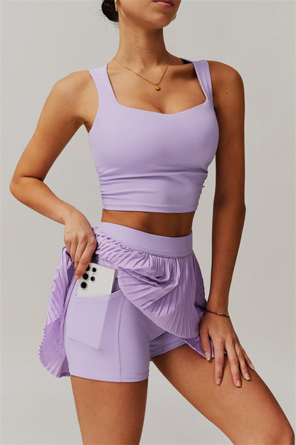 The Balance Crop Top Tennis Skirt 2-Piece Set