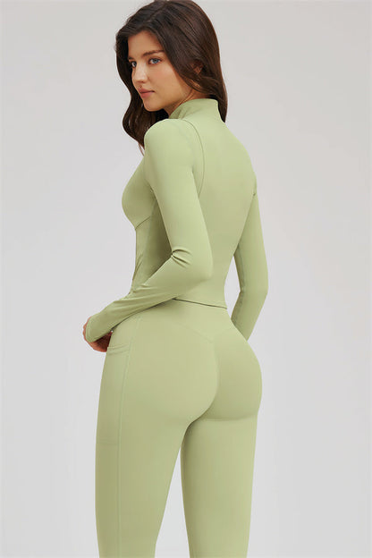The Sizzle Zip Jacket Sports Bra Leggings 3-Piece Set