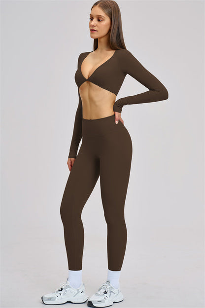 The Zestful Long Sleeve Crop Top