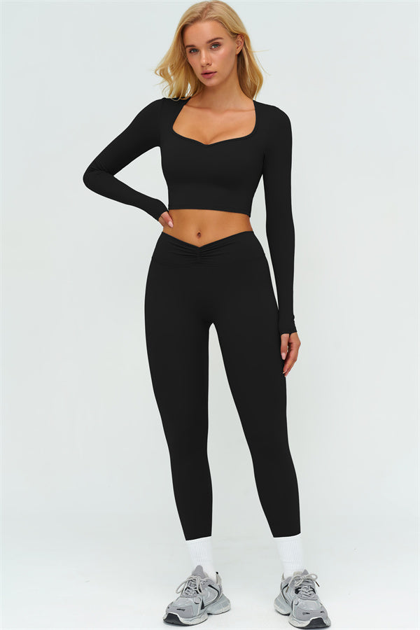 The Lushness Long Sleeve Crop top