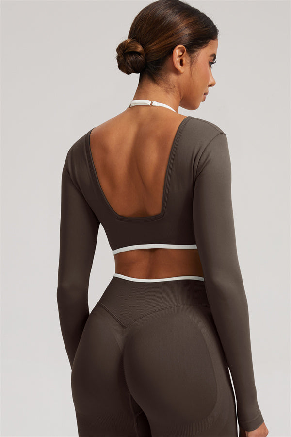 The Elevate Long Sleeve Crop top Leggings 2-Piece Set