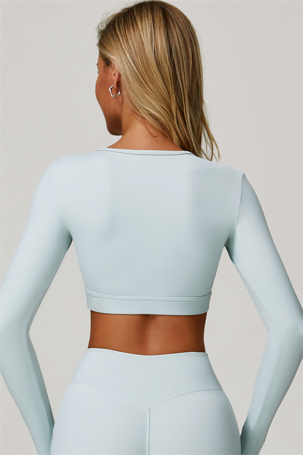 The Lavish Long Sleeve Cut-out Crop Top